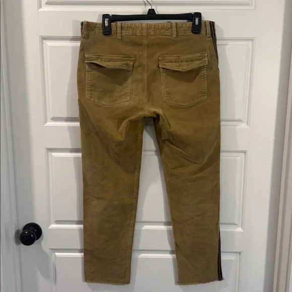NILI LOTAN Jenna Corduroy Pant With Tape Mossy Gold 8 - Picture 11 of 11